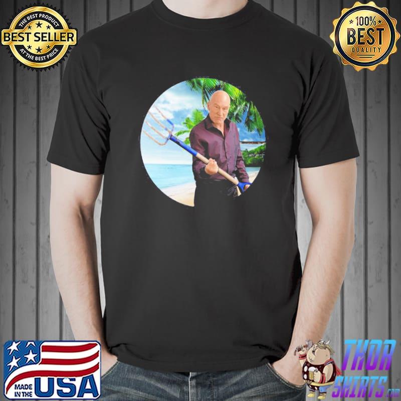 Patchfork stewart funny meme patrick stewart classic shirt