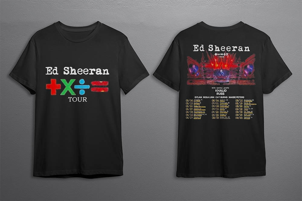 Ed Sheeran Tour 2023 Printed Khalid Russ Music Merch Fan Gift Sweatshirt