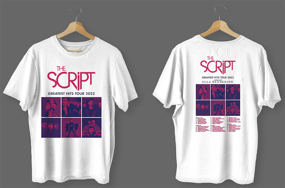 Greatest hits tour 2022 the script greatest Ella Henderson shirt