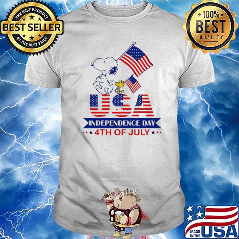 USA Independence day 4th of July snoopy and woodstocks shirt