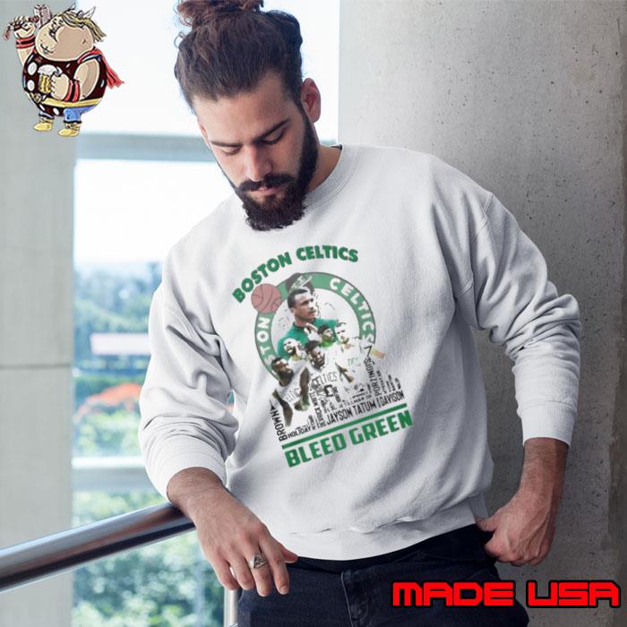 Boston Celtics Skyline Players Name Bleed Green Shirt