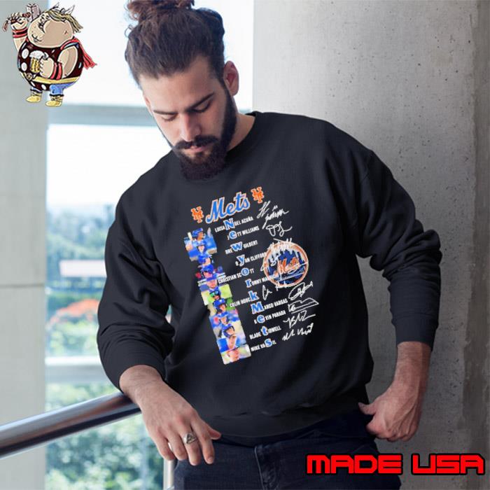 New York Mets Team Players 2024 Signatures Shirt Sweatshirt
