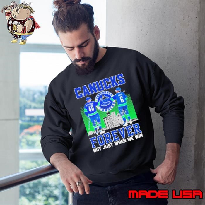 Elias Pettersson And Brock Boeser Vancouver Canucks Skyline Forever Not Just When We Win Sweatshirt