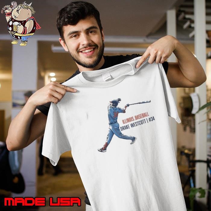 Illinois Baseball Drake Westcott 34 shirt
