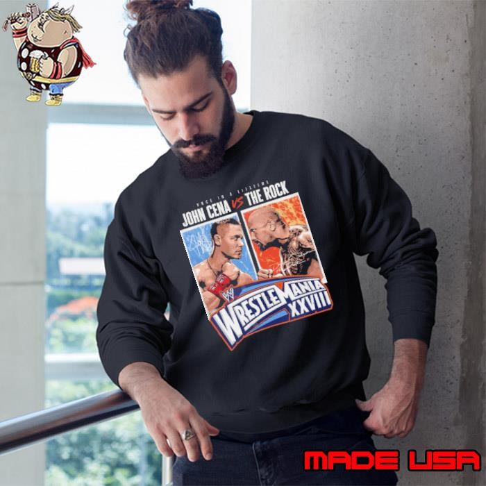 John Cena Vs. The Rock Match Once In A Lifetime WrestleMania 28 Sweatshirt