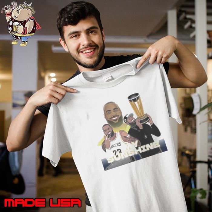Los Angeles Lakers LeBron James 23 my sunshine cartoon shirt
