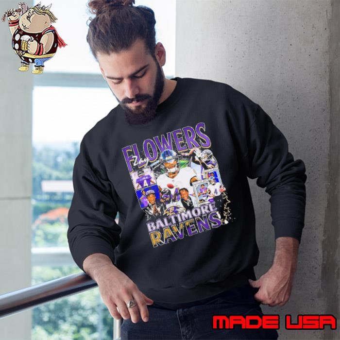 Zay Flowers American football wide receiver the Baltimore Ravens Vintage Bootleg Sweatshirt