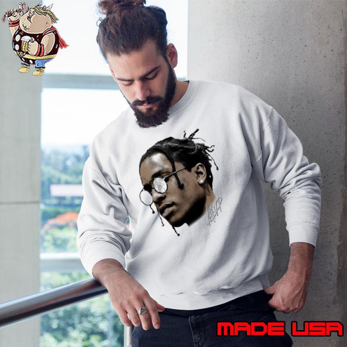 Asap Rocky Big Face Signature an American rapper s Sweatshirt