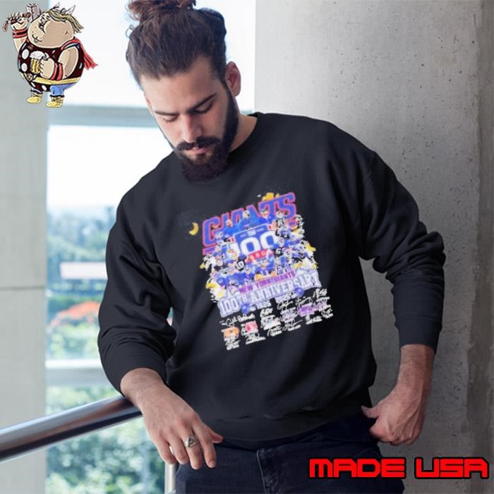 New York Giants 100th Season 1925 – 2025 Anniversary Signature Sweatshirt