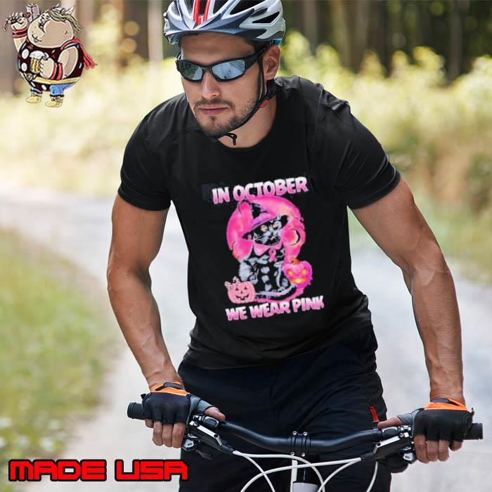 Witch black Cat in october we wear pink 2024 Unisex
