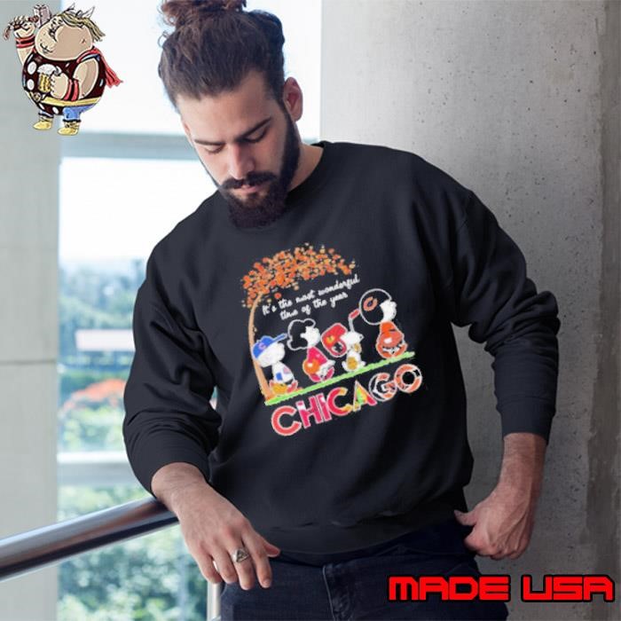 The Peanuts Movie Characters Chicago Sports It’s The Most Wonderful Time Of The Year 2024 Sweatshirt
