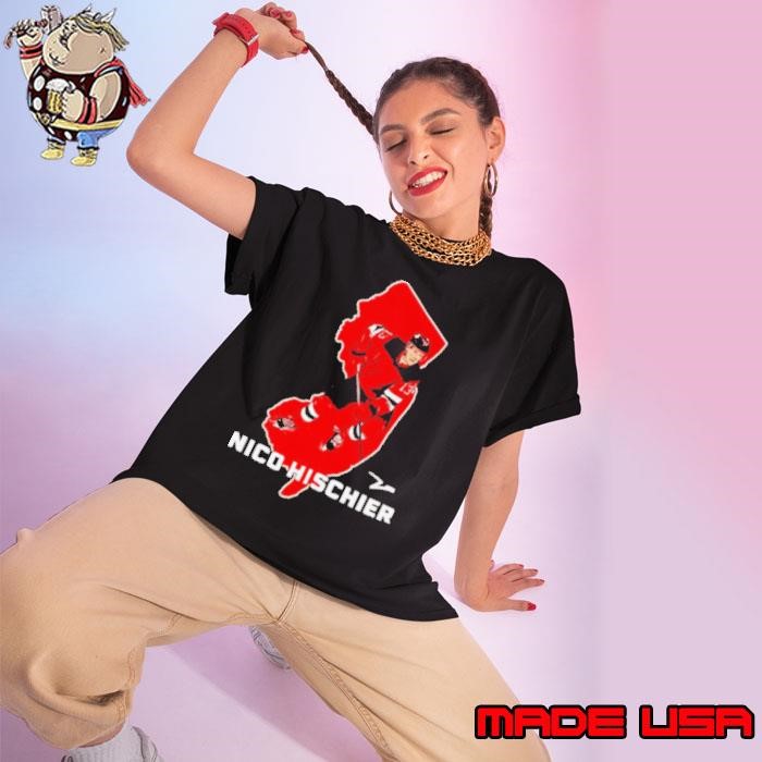 Nico Hischier New Jersey Devils State star Ladies tee