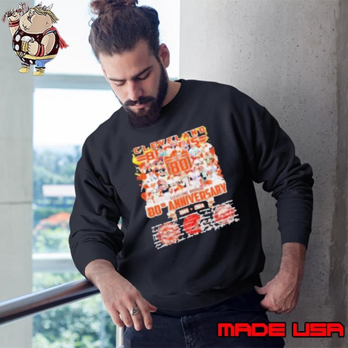 Cleveland Brown The Browns 80th Anniversary 1944 2024 signature Sweatshirt