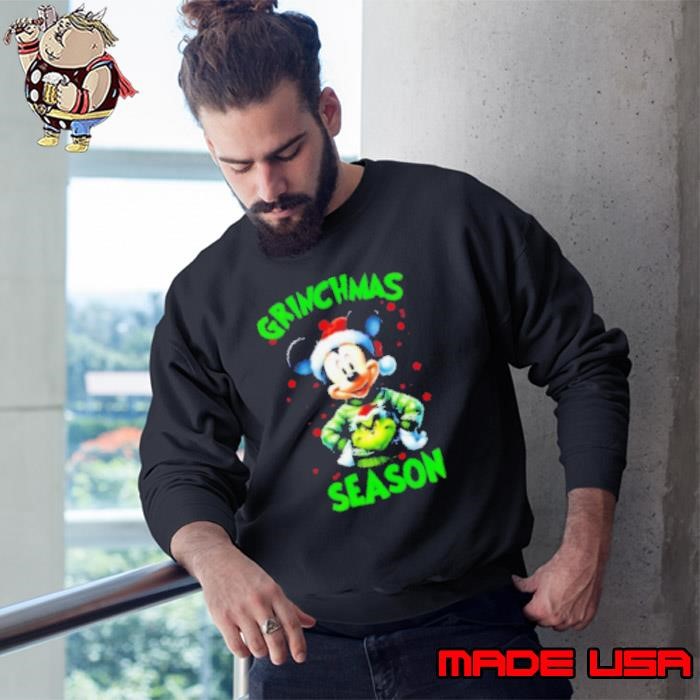 Mickey wear Grinch Grinchmas Season Christmas Shirt