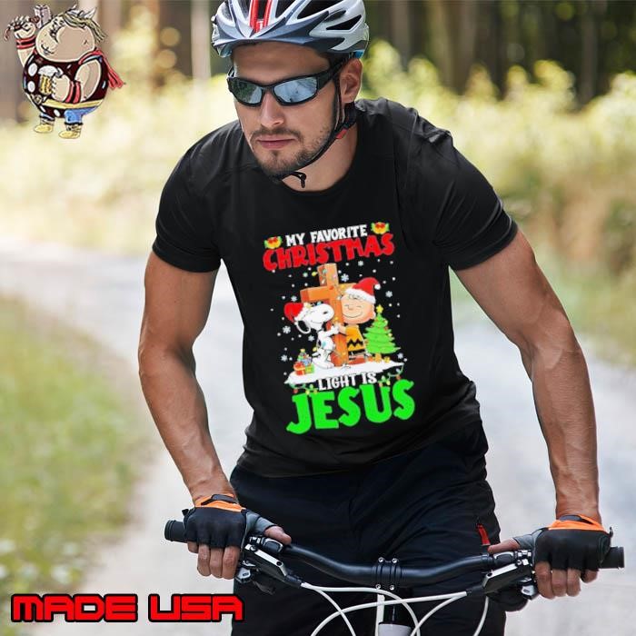 Snoopy Charlie Brown my favorite Christmas light is Jesus Unisex