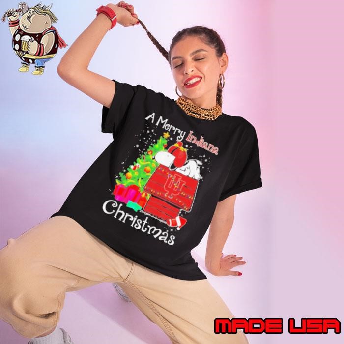 Snoopy a Merry Indiana Hoosiers Christmas shirt