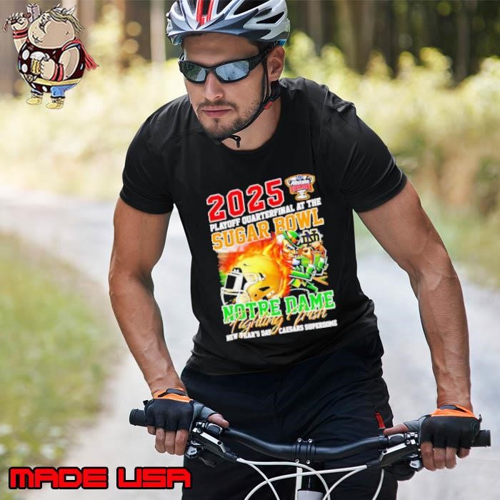 2025 Playoff Sugar Bowl Notre Dame Fighting Irish helmet shirt