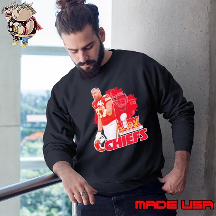 Chiefs vs. Eagles Super Bowl LIX Travis Kelce Sweatshirt