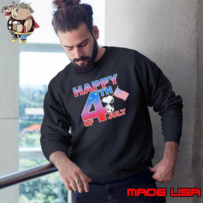 Happy 4th of July American flag snoopy Sweatshirt