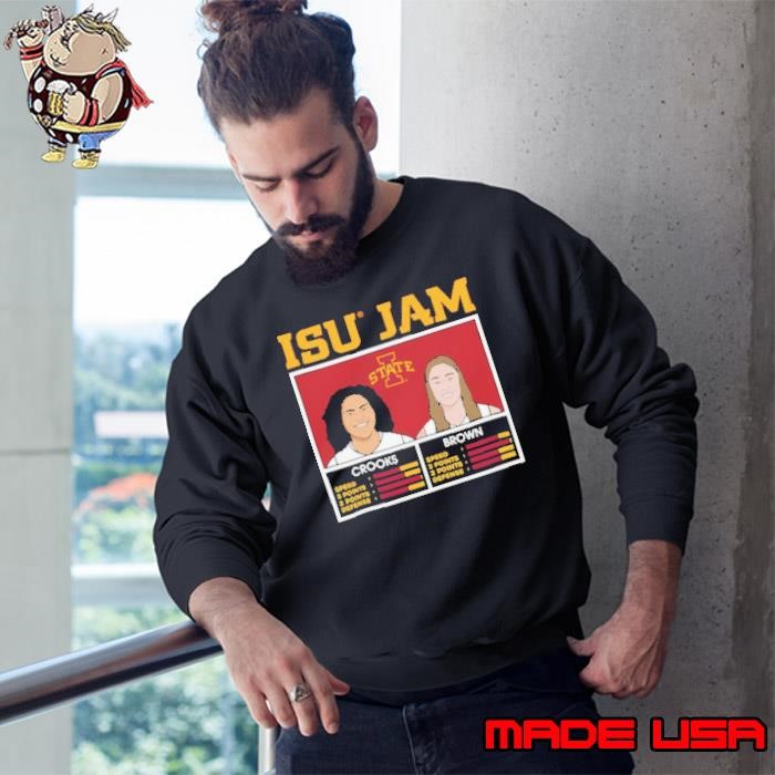 Iowa State Cyclones ISU Jam – Audi Crooks and Addy Brown Caricatures t Sweatshirt