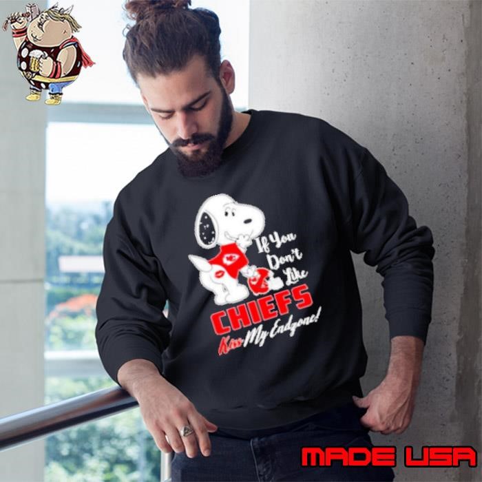 Snoopy if you don't like Kansas City Chiefs kiss my endzone Shirt