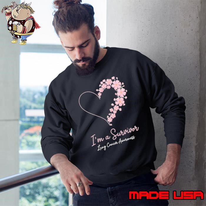 I'm a Survivor Lung Cancer Awareness Flowers T-Shirt