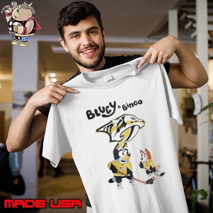 Nashville Predators Bluey And Bingo 2025 Hockey Shirt